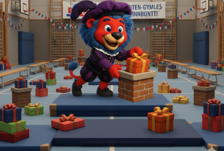 Klimmen, klauteren en pakjes bezorgen tijdens ouder/kind Pietengym